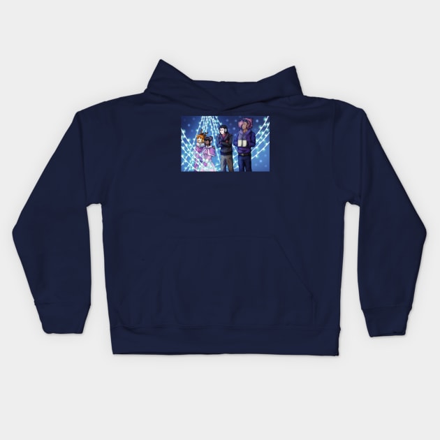 Christmas Lights Display Kids Hoodie by SakuraDragon